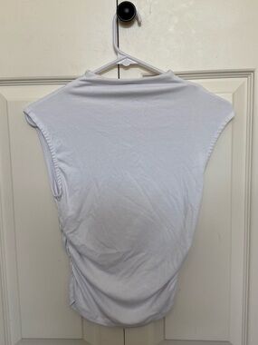 Madden Girl White Cap-Sleeve Draped Tank Top